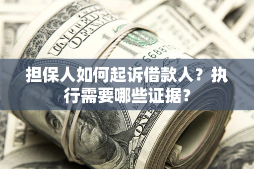 武汉担保人如何起诉借款人？执行需要哪些证据？