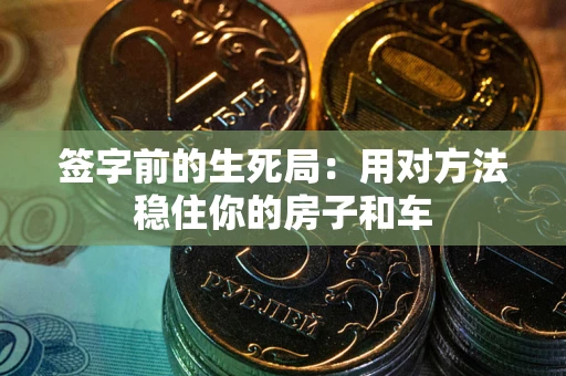 武汉签字前的生死局：用对方法稳住你的房子和车