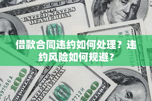 武汉借款合同违约如何处理？违约风险如何规避？