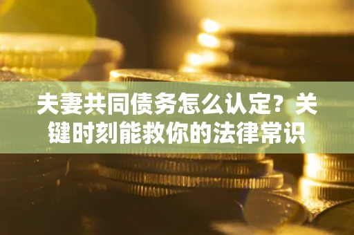 武汉夫妻共同债务怎么认定？关键时刻能救你的法律常识