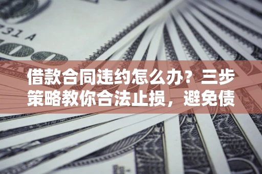 武汉借款合同违约怎么办？三步策略教你合法止损，避免债务危机升级