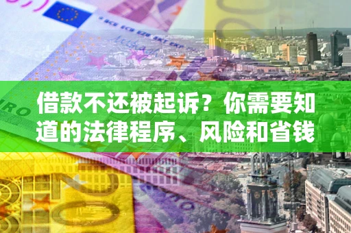 武汉借款不还被起诉？你需要知道的法律程序、风险和省钱技巧