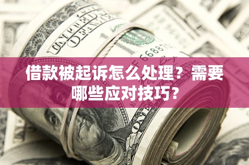 武汉借款被起诉怎么处理？需要哪些应对技巧？