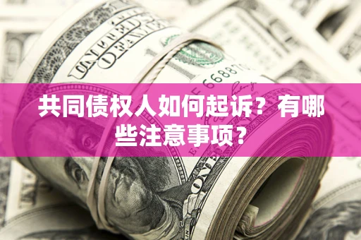武汉共同债权人如何起诉？有哪些注意事项？
